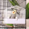 Colorday Bird Bath for Cage, Parrot Bath for Small to Medium Birds, Cockatiels, Parakeets, Budgie, Quaker, Conure, Lovebirds, Finches, Transparent, 6.7X6.7X7.74 inch