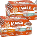 IAMS Perfect Portions Sensitive Digestion & Skin Wet Cat Food Pate, Healthy Adult Grain Free Pate, Chicken and Tuna Recipe, 2.6 oz. (24 Twin Packs)