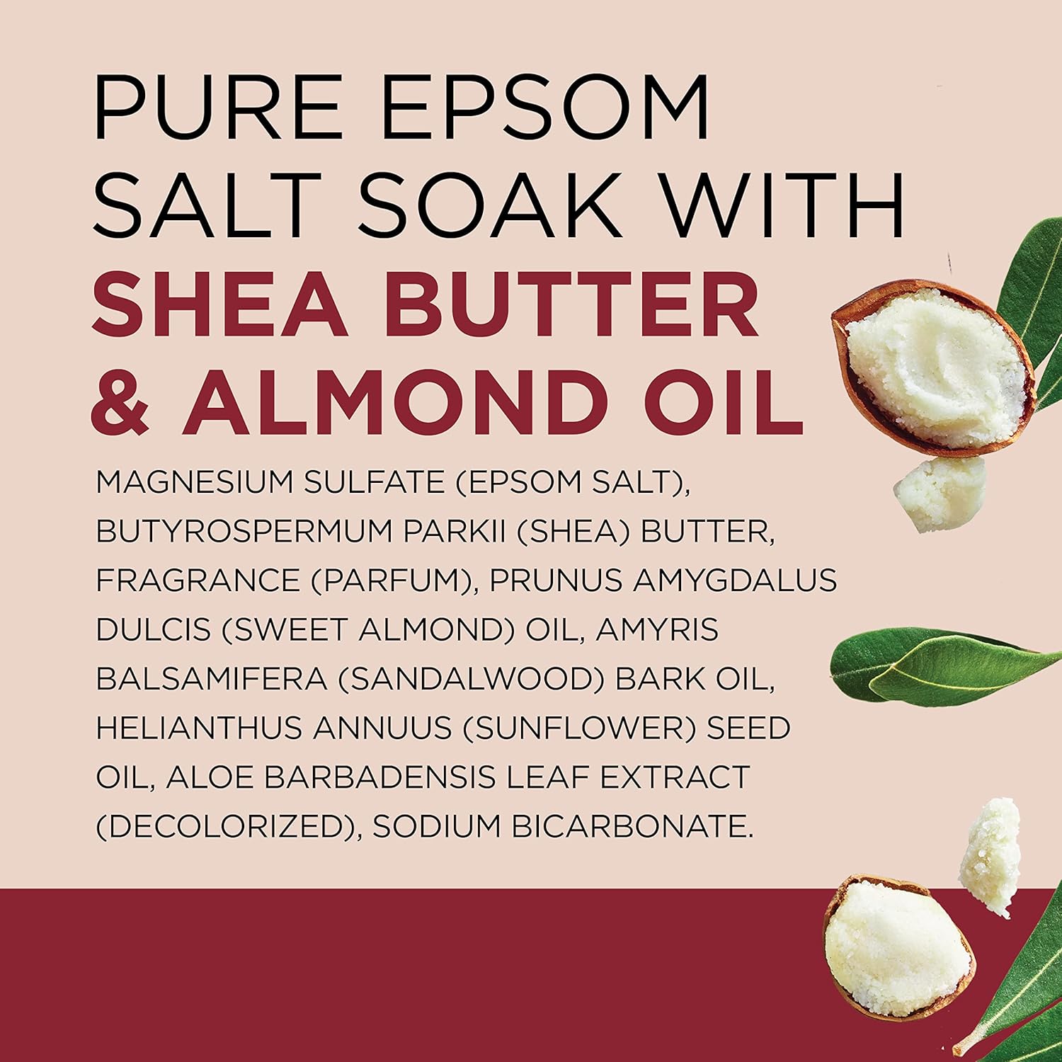 Dr Teal's Epsom Salt Magnesium Soak, Soften & Moisturize with Shea Butter & Almond Oil, 3 lbs