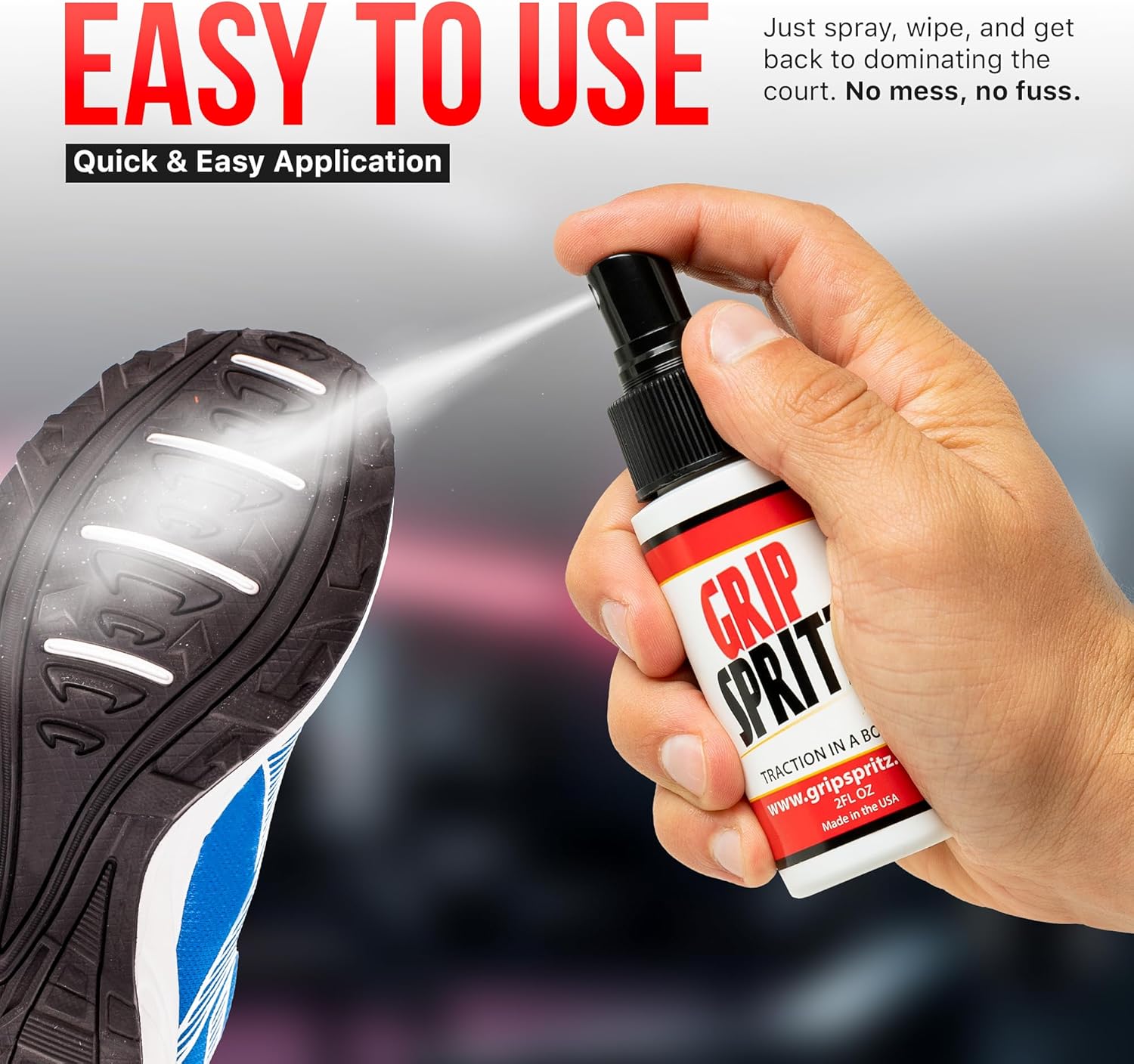 Grip Spritz - Basketball Shoe Grip Spray - Improve Sole Traction & Court Grip - Rejuvenate & Elongate Sneaker Life - Anti Slip Grip & Performance Enhancer - Basketball Accessory