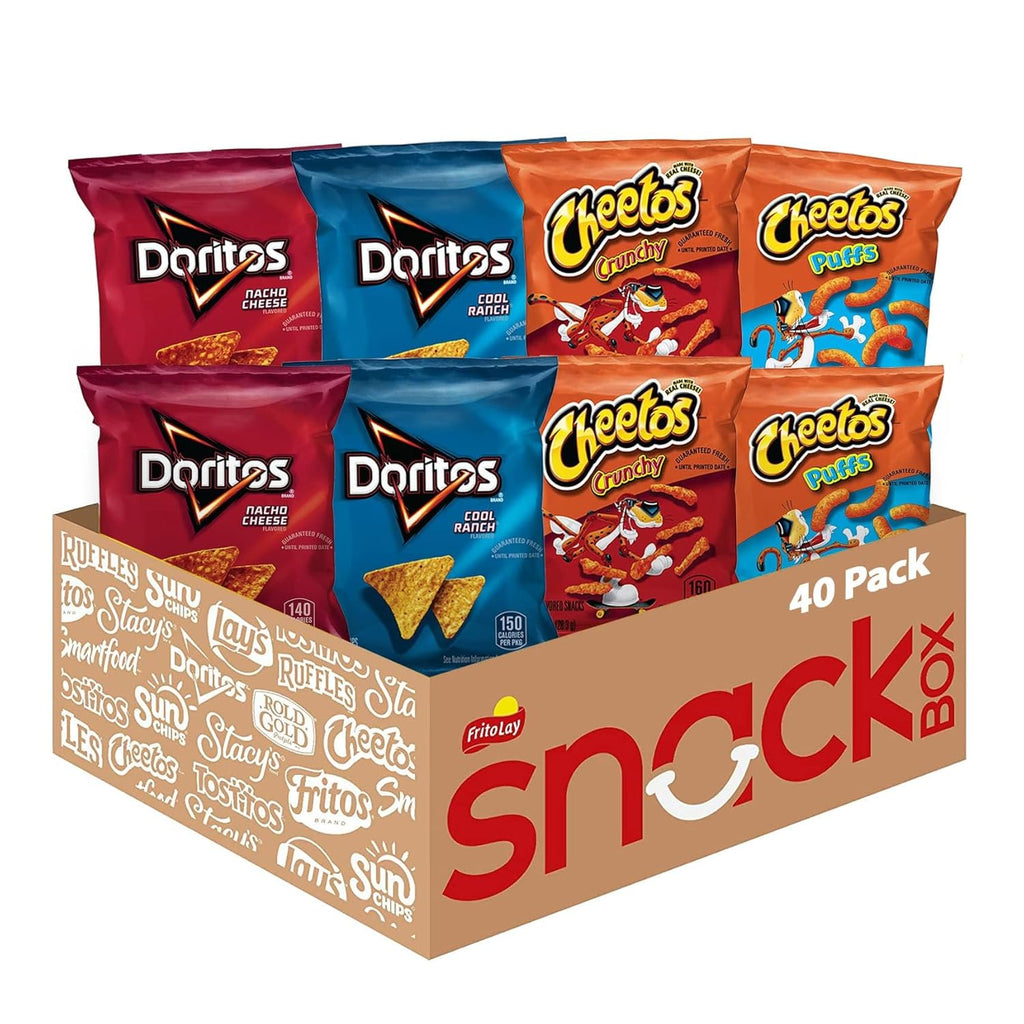 Frito-Lay Doritos & Cheetos Mix Variety Pack, 2.42 Pounds, (Pack of 40)
