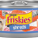 Purina Friskies Shreds With Salmon in Sauce Wet Cat Food - (Pack of 24) 5.5 oz. Cans