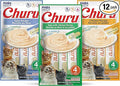 INABA Churu Lickable Purée Natural Cat Treats Tuna & Chicken 3 Flavor Assortment of 12 Tubes