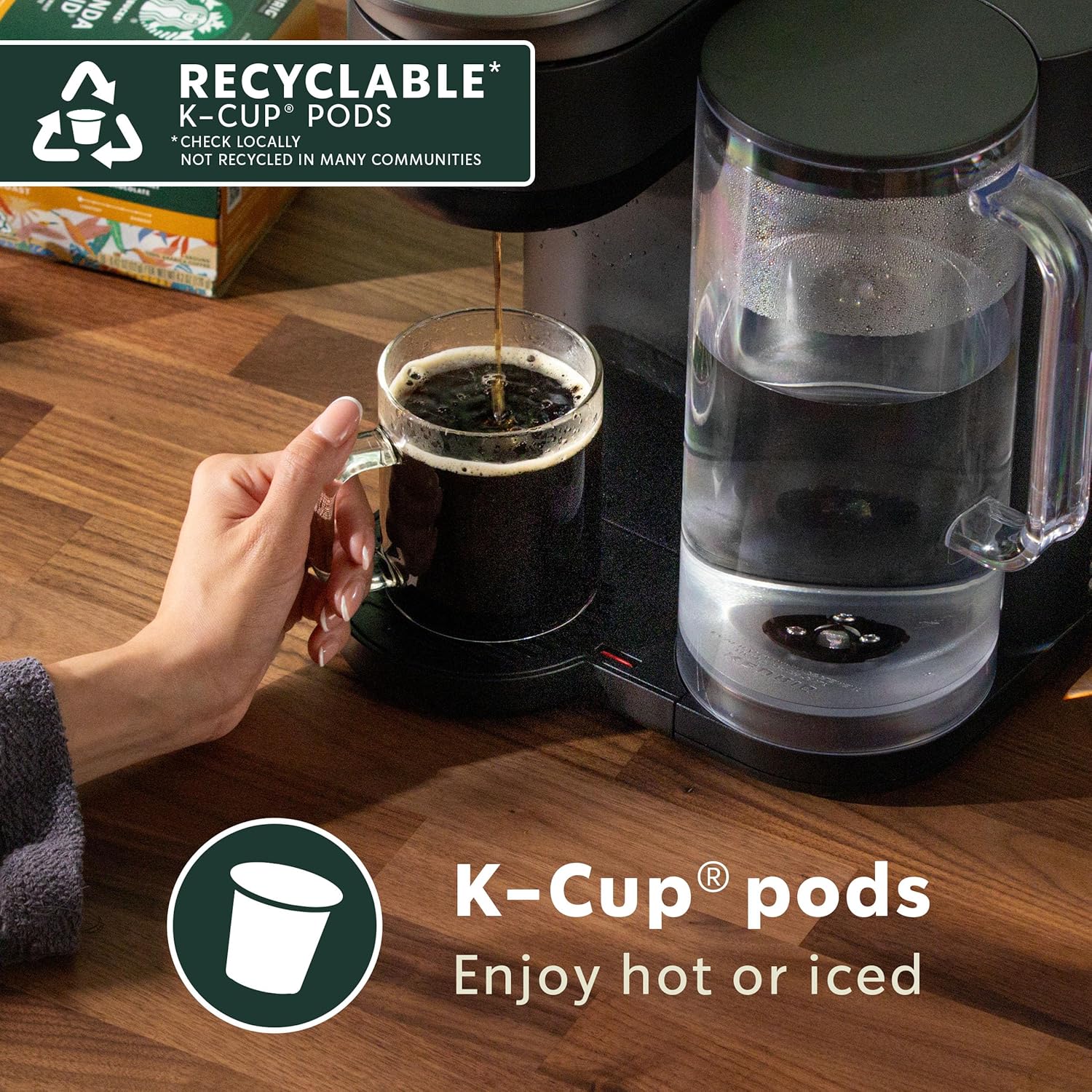 Starbucks K-Cup Coffee Pods, Medium Roast Hot or Iced Coffee, Decaf House Blend, 40 Keurig Pods