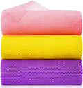 3 Pieces African Net Bath Sponge African Exfoliating African Scrubbing Long Net Rag African Wash Net Shower Body Scrubber, Yellow Pink Purple