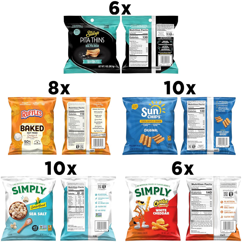 Frito-Lay Ultimate Smart Care Package 2.0, Variety Assortment of Snacks (Pack of 40)