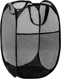 DUCOO Pop Up Hamper, 1 PCS Mesh Pop Up Laundry Hamper, Foldable Mesh Laundry Basket with Space-Saving Design for Home, Dorm, Travel & Storage - Black