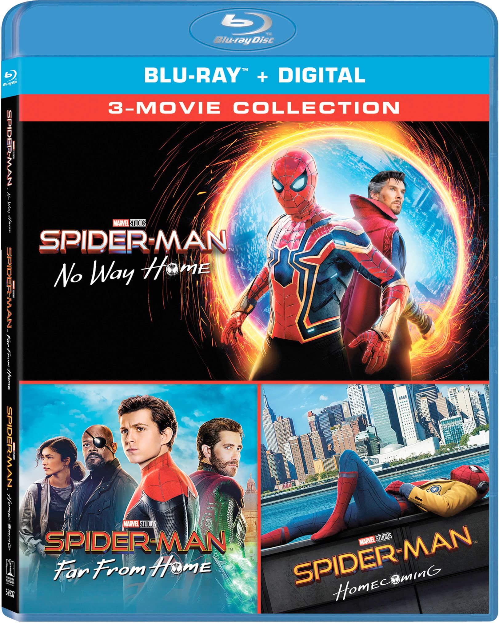 Spider-Man: Far from Home / Spider-Man: Homecoming / Spider-Man: No Way Home - Set - Blu-ray + Digital
