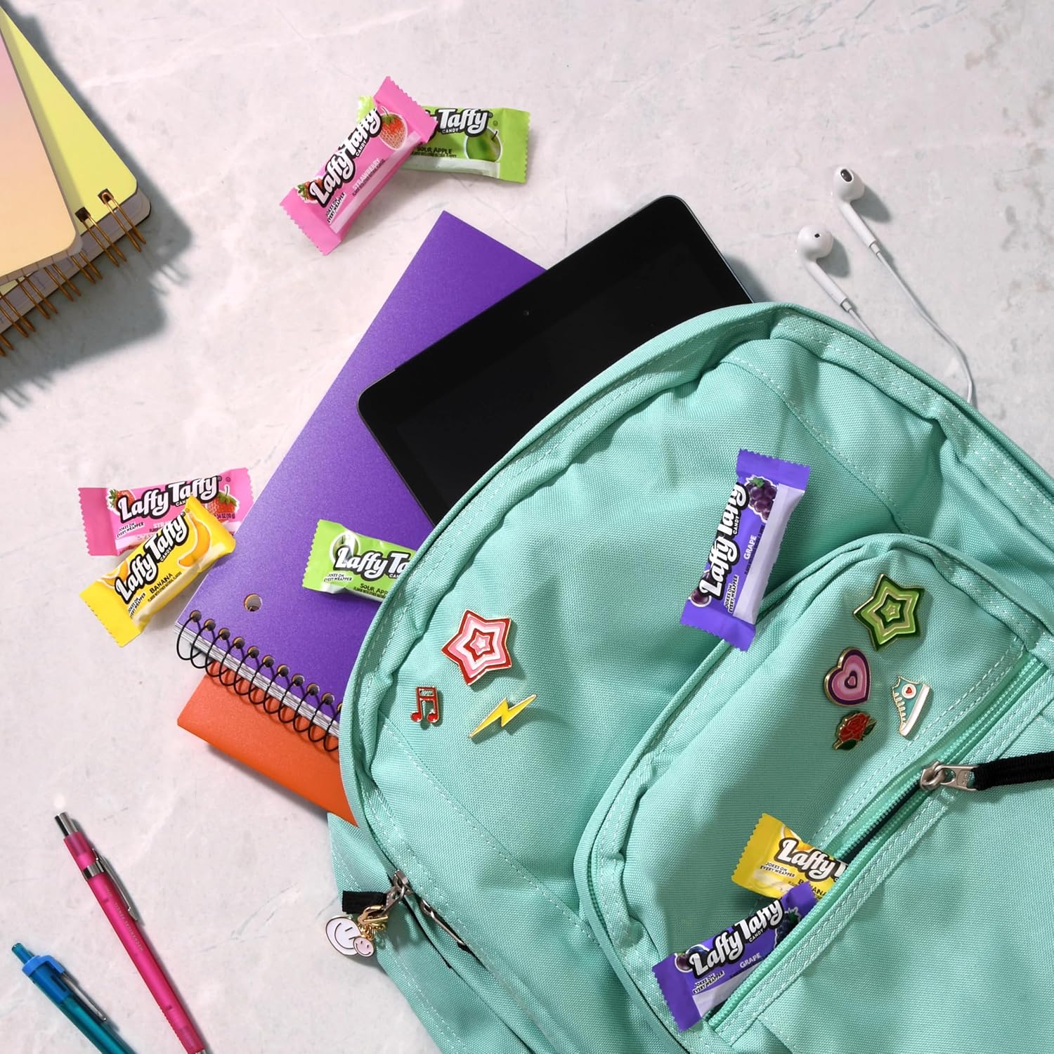 Laffy Taffy Candy, Assorted Fruit Flavored Taffy Candy, Sour Apple, Cherry, Strawberry & Banana Flavors, 49.3 Ounce (145 Pieces)