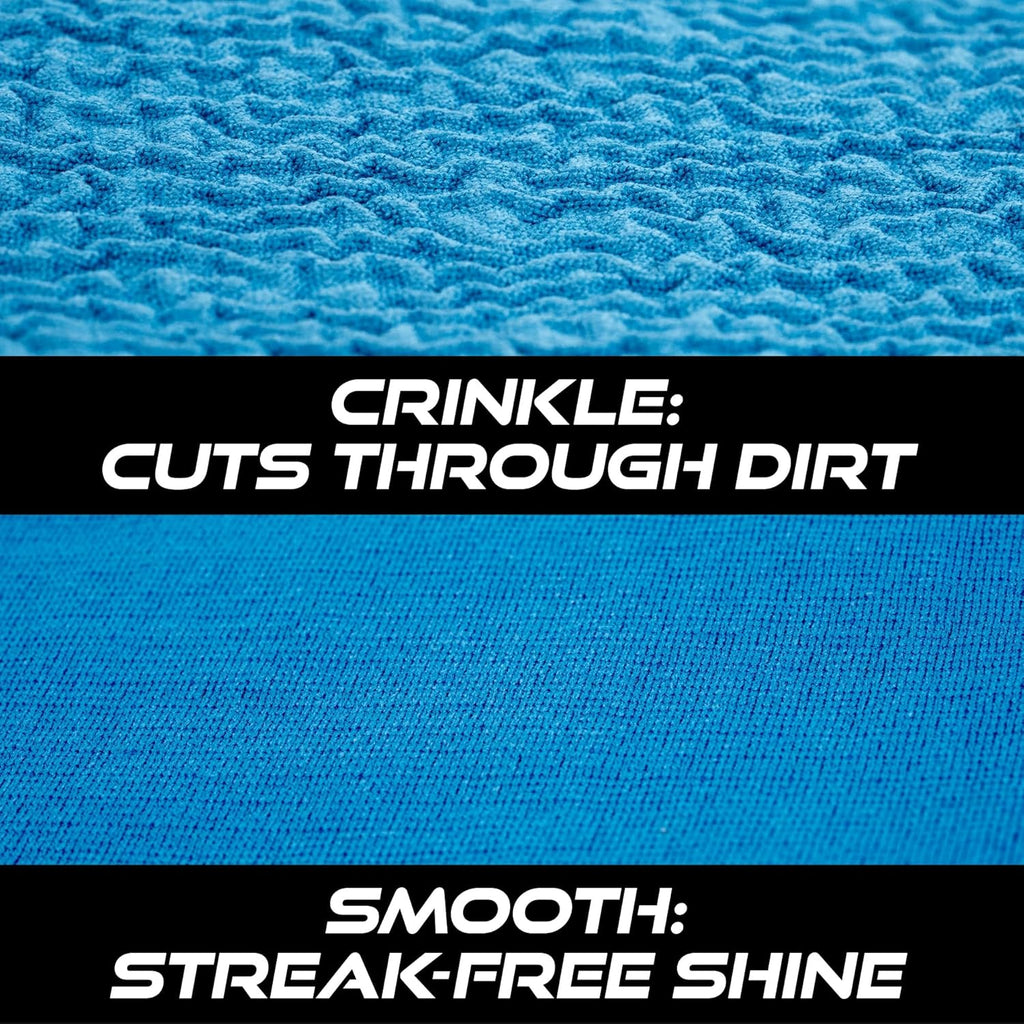 VIKING Glass Microfiber Cleaning Cloth for Car and Home 2 Pack, Glass Towels for Mirror, and Picture Frames, and Car Detailing Kit, 16 inch x 16 inch, Blue