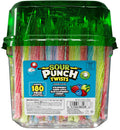 Sour Punch Twists, Sour Candy 6" Individually Wrapped Chewy Candy, 4 Assorted Fruity Flavors