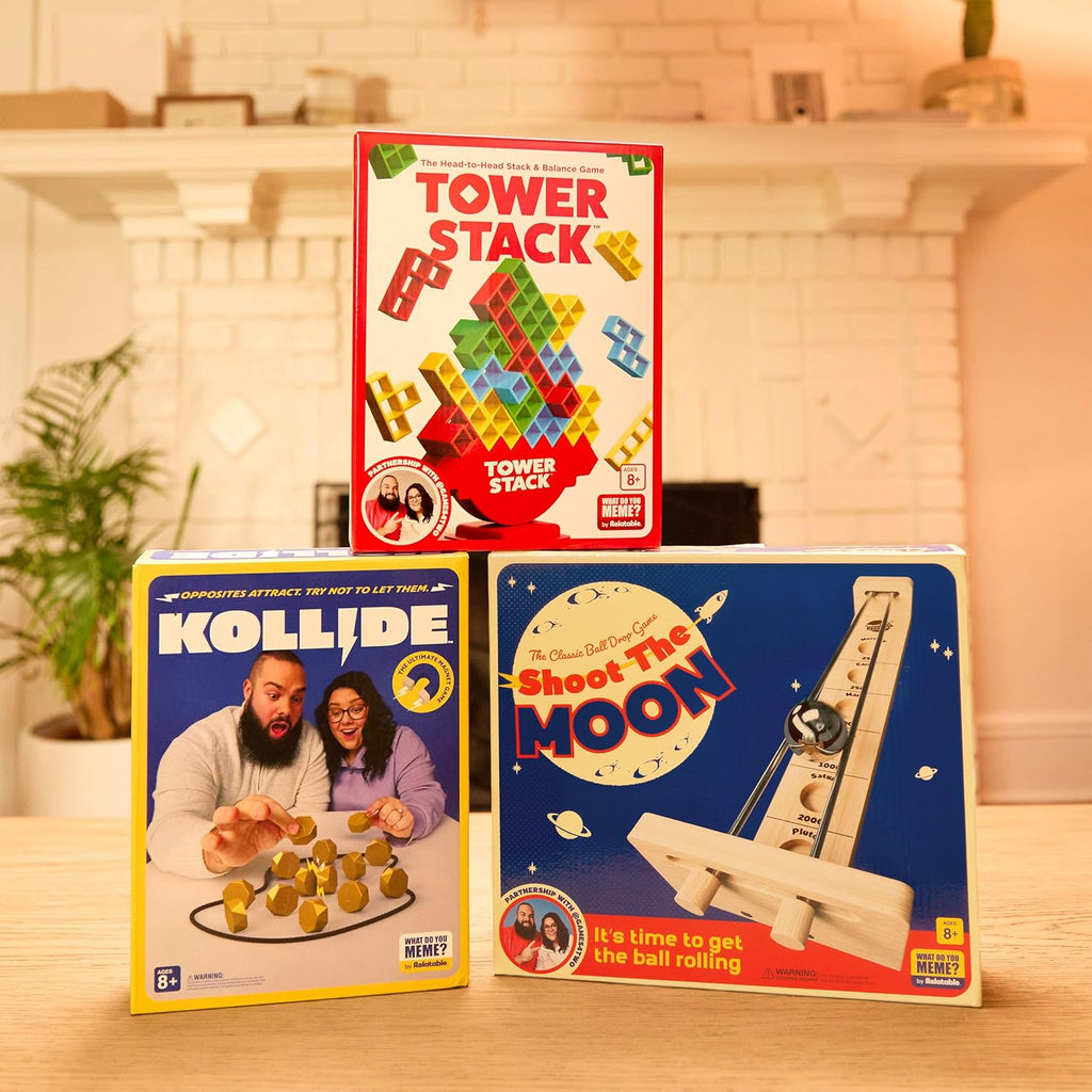 Tower Stack by Relatable, Exciting Tower Game for Kids & Adults Family Game Night, Fun Stacking and Building Toys, Includes 36 Cards, 24 Blocks, 1 Tower Body, 1 Tower Stand, and Instructions