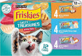 Purina Friskies Wet Cat Food Variety Pack, Tasty Treasures  Filets (With Ocean Fish and Tuna, With Chicken and With Turkey) - 5.5 Ounce (Pack of 12)