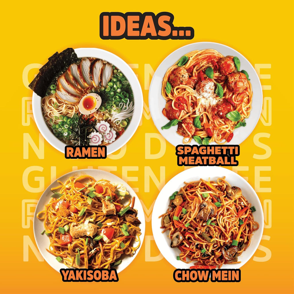 Gluten free ramen noodles (10 packs) gf gluten free noodles vegan healthy brown rice noodle.