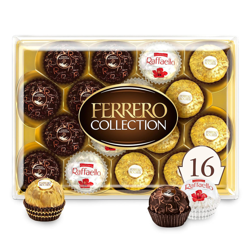 Ferrero Collection Gourmet Gift Box, 12 Assorted Confections with Hazelnut, Dark Chocolate and Coconut, 6.1 oz