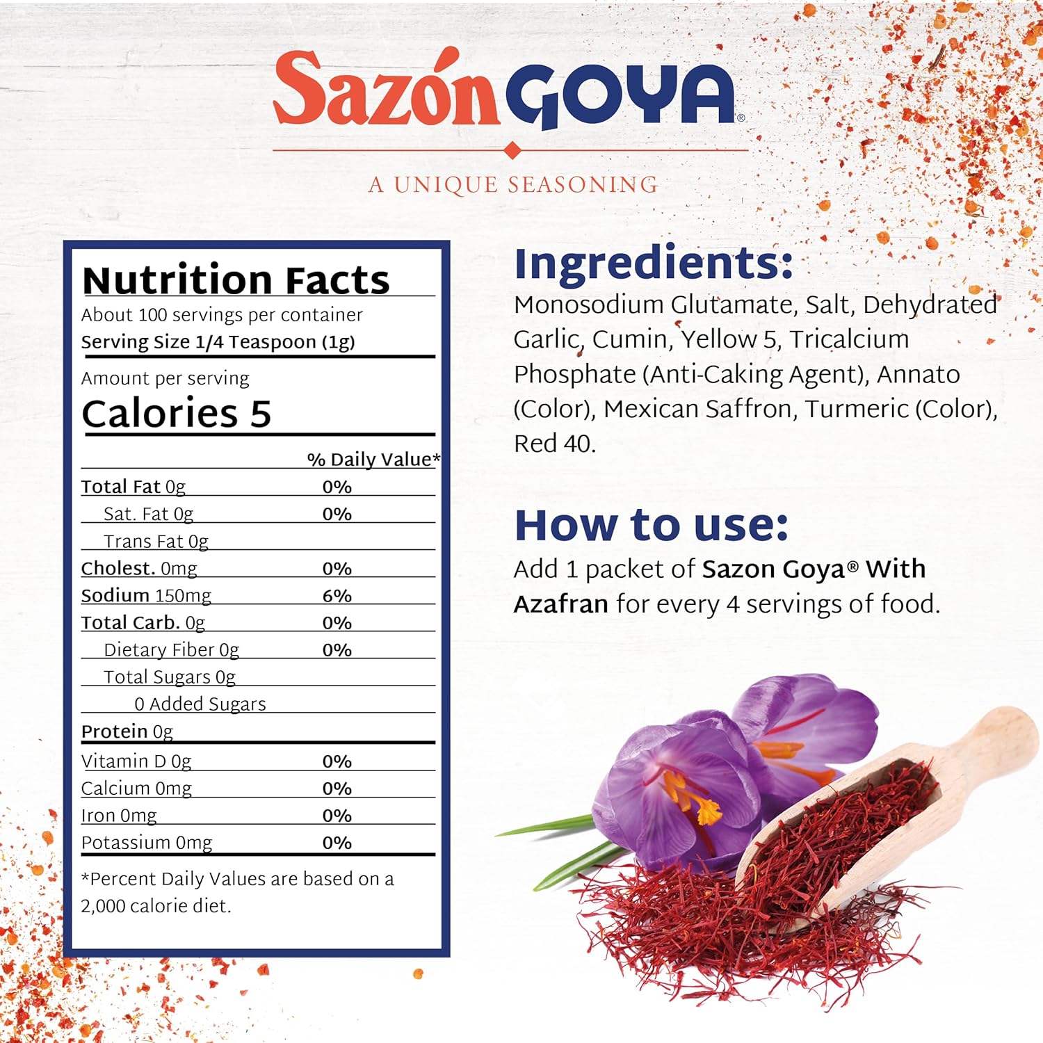 Goya Sazón Seasoning With Azafran 3.52 Ounce (Pack of 3)