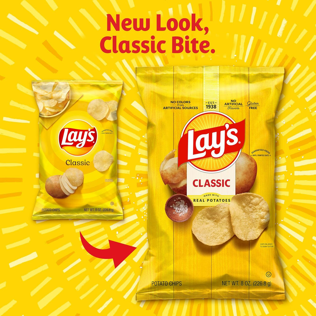 Frito Lay's Classic Potato Chips Bags, 1 Oz, 10 Ct