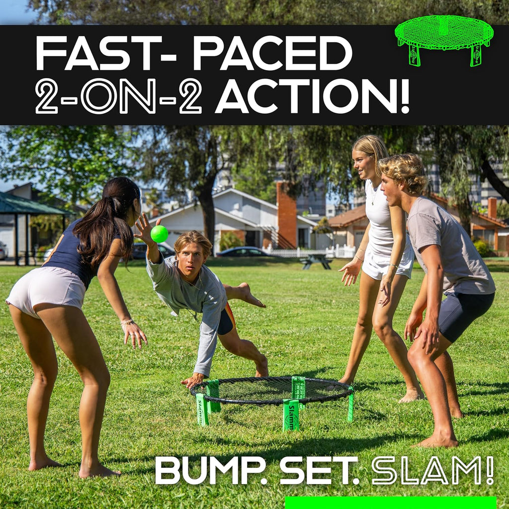 GoSports Slammo Game Set (Includes 3 Balls, Carrying Case and Rules) - Outdoor Lawn, Beach & Tailgating Roundnet Game