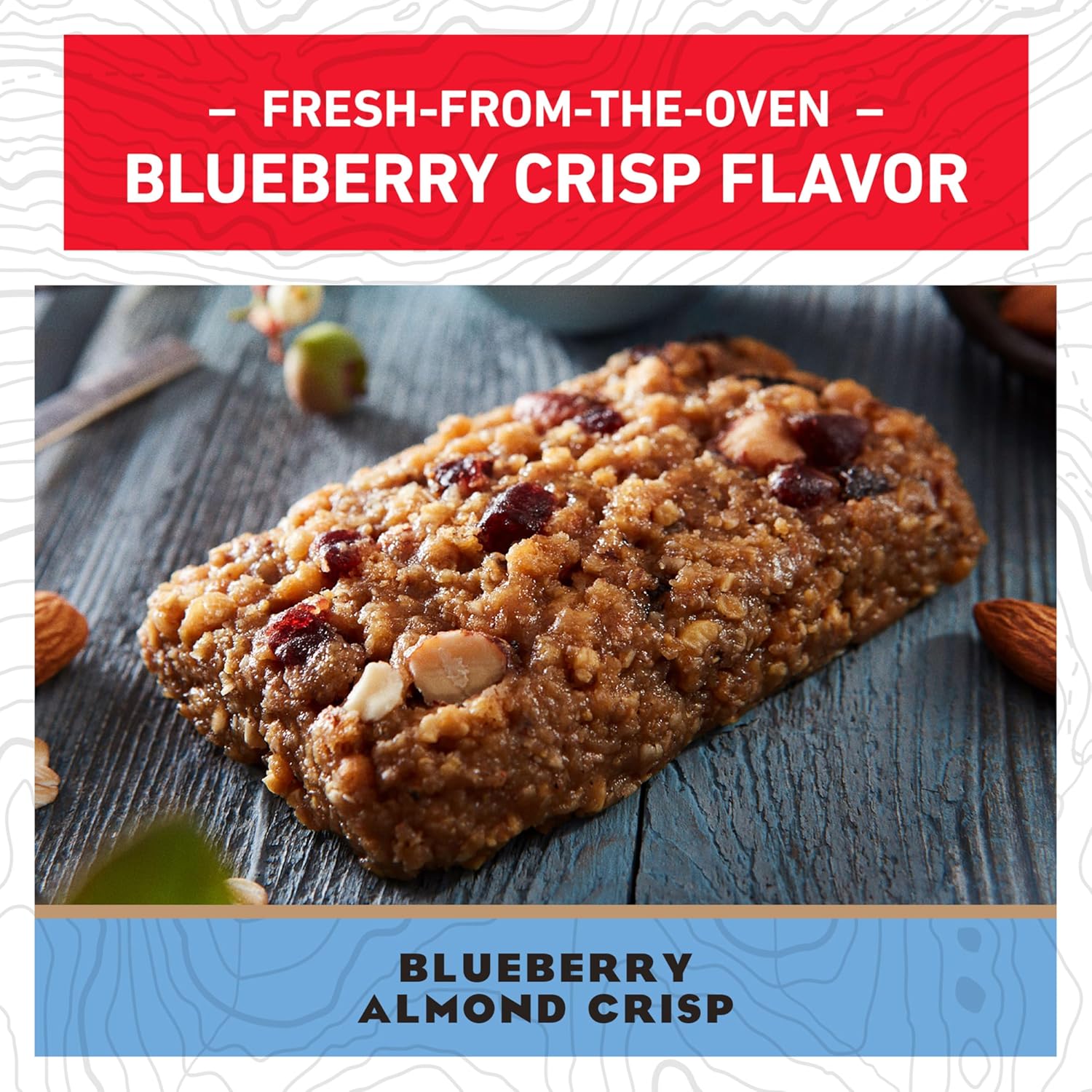 CLIF BAR - Energy Protein Bars - Blueberry Almond Crisp - Made with Organic Oats - Energy Bars - Non-GMO - (10 Pack)