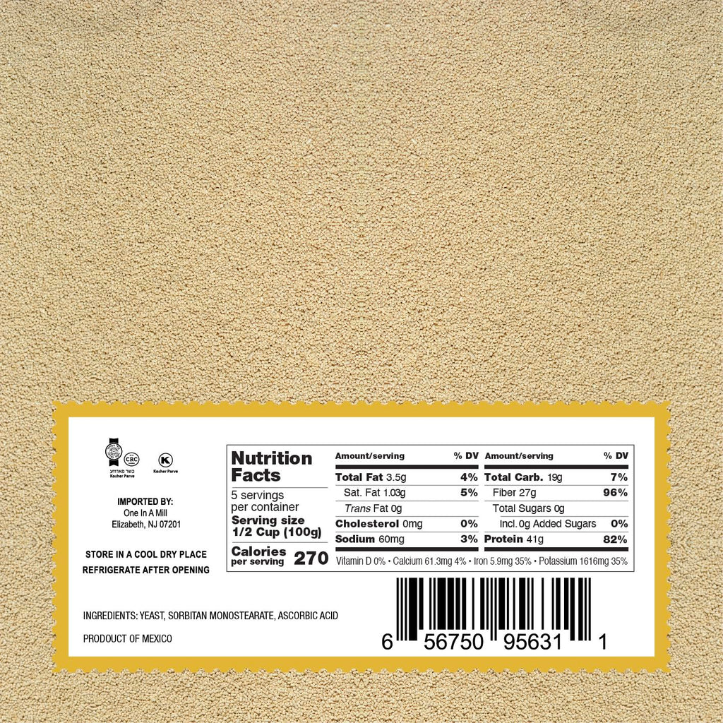 One in a Mill Instant Dry Yeast | 1.1 LB (Pack Of 1) [IMPROVED] Fast Acting Self Rising Yeast for Baking Bread, Cake, Pizza Dough Crust | Kosher | Quick Rapid Rise Leavening Agent for Pastries