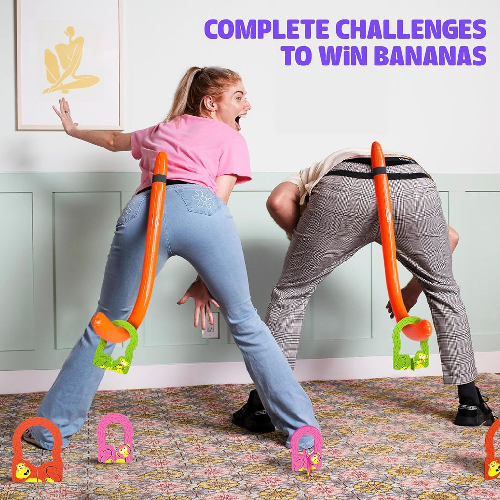 It’s Bananas! The Monkey Tail Game – Funny Family & Party Game for Kids & Adults | Hilarious Gift for Birthday, Bachelorette, Thanksgiving, White Elephant