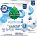 Seventh Generation Dishwasher Detergent Packs Free & Clear Pack of 2 for sparkling dishes Dishwasher tabs 45 count
