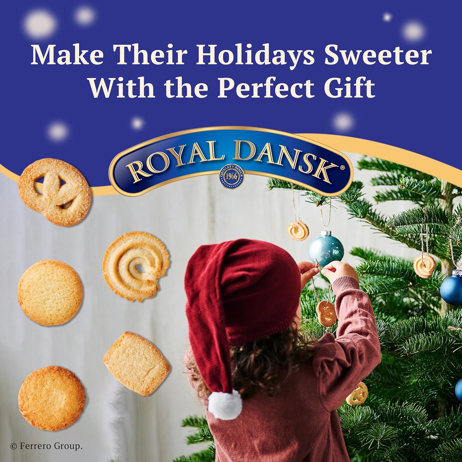 Royal Dansk Danish Butter Cookies, Premium Assorted Cookies in a Gift Tin, Great for Sharing and Gifting, 24 oz