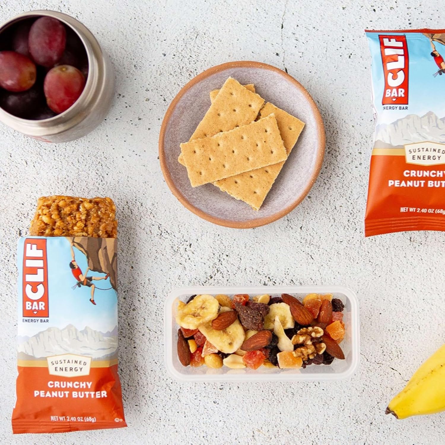 CLIF BAR - Energy Protein Bars - Crunchy Peanut Butter - Made with Organic Oats - Energy Bars - Non-GMO - (15 Pack)