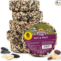Audubon Park Nut & Fruit Snack Stack Wild Bird Food, Bird Seed Cake for Outside Feeders, 6-Pack