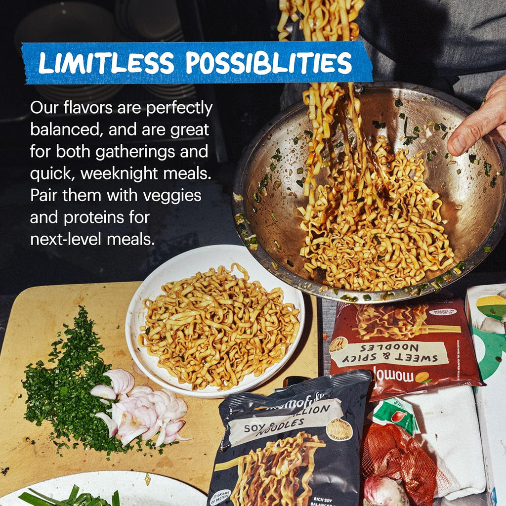 Momofuku Sesame Miso Ramen Noodles by David Chang, Air-Dried Instant Noodles with Sauce and 12g of Plant Based Protein, 4 Servings