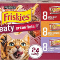 Purina Friskies Gravy Wet Cat Food Variety Pack,  Filets Meaty Favorites - (Pack of 24) 5.5 oz. Cans