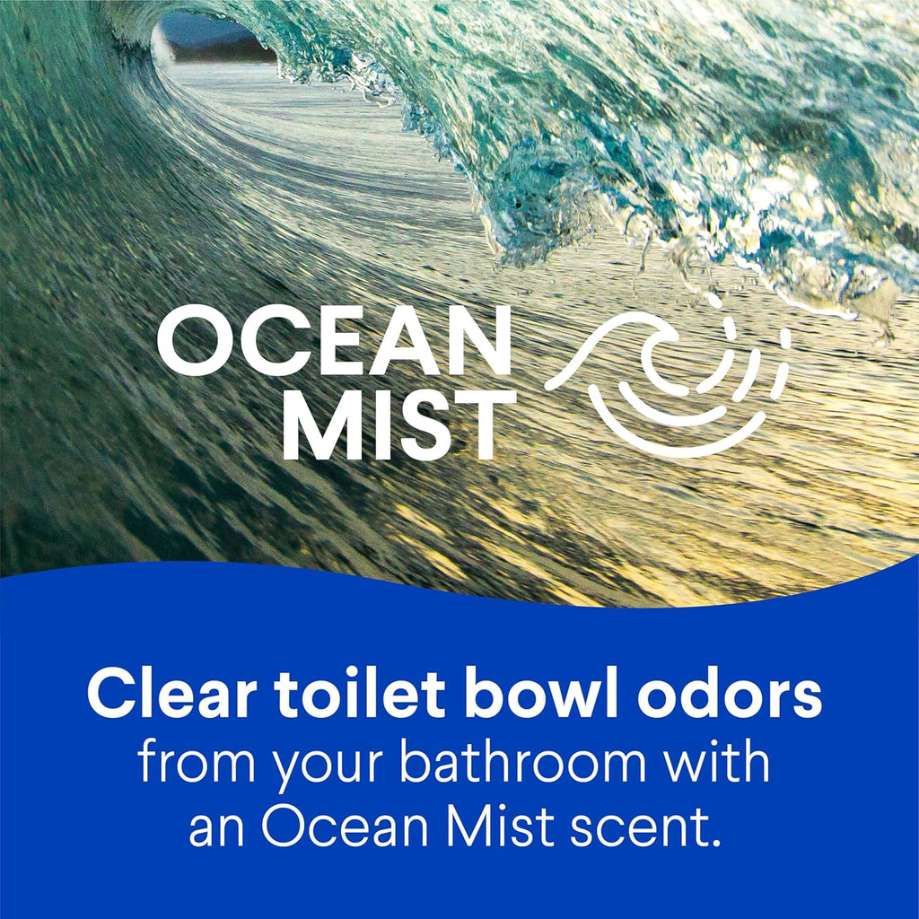 Clorox Toilet Bowl Cleaner, Clinging Bleach Gel, Ocean Mist - 24 Ounces, Pack of 2