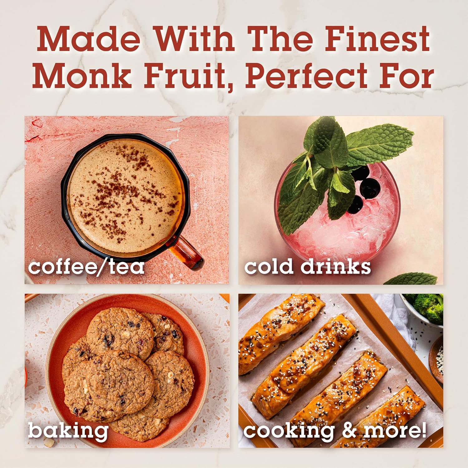 Monk Fruit In The Raw Sweetener Baker's Bag, 16 oz., Keto Certified Monk Fruit Sweetener, Zero Calories, Zero Net Carbs, Non-GMO Project Verified