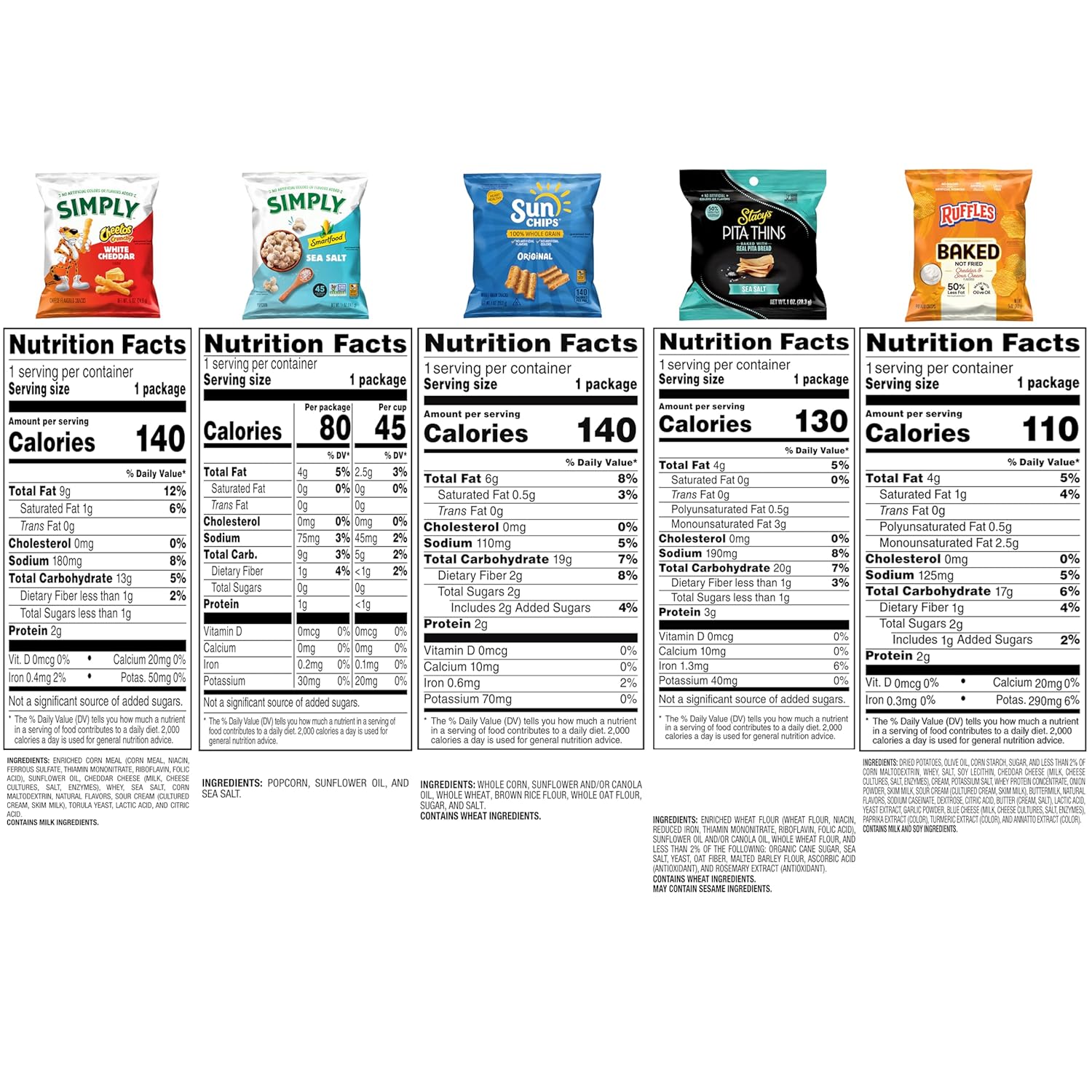 Frito-Lay Ultimate Smart Care Package 2.0, Variety Assortment of Snacks (Pack of 40)