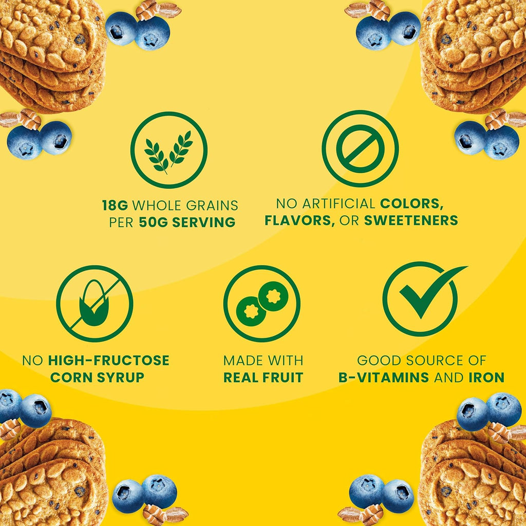 belVita Breakfast Bars Biscuits, Blueberry, Value Pack, 12 Packs (4 Biscuits Per Pack)