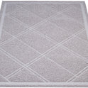 Basics Less-Mess Litter Trapping Cat Litter Box Mat, Soft on Kitty Paws, Waterproof, Scatter Control, 24" x 35", Grey