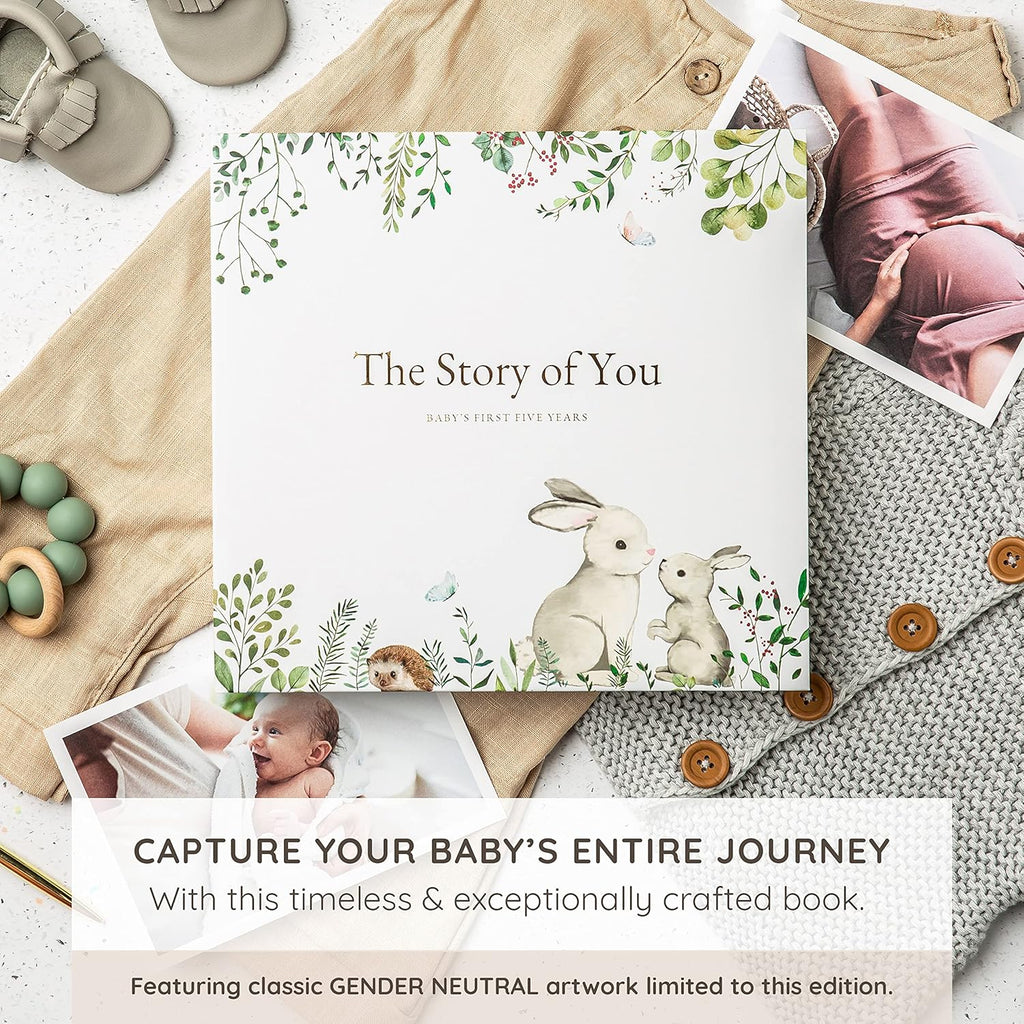 Keepsake Memory Book for Baby Boy or Girl Timeless First 5 Year Baby Book A Milestone Book to Record Every Event from Birth to Age 5 Gender Neutral Journal Scrapbook Photo Album