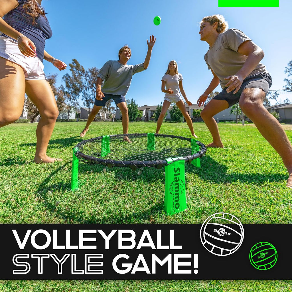 GoSports Slammo Game Set (Includes 3 Balls, Carrying Case and Rules) - Outdoor Lawn, Beach & Tailgating Roundnet Game