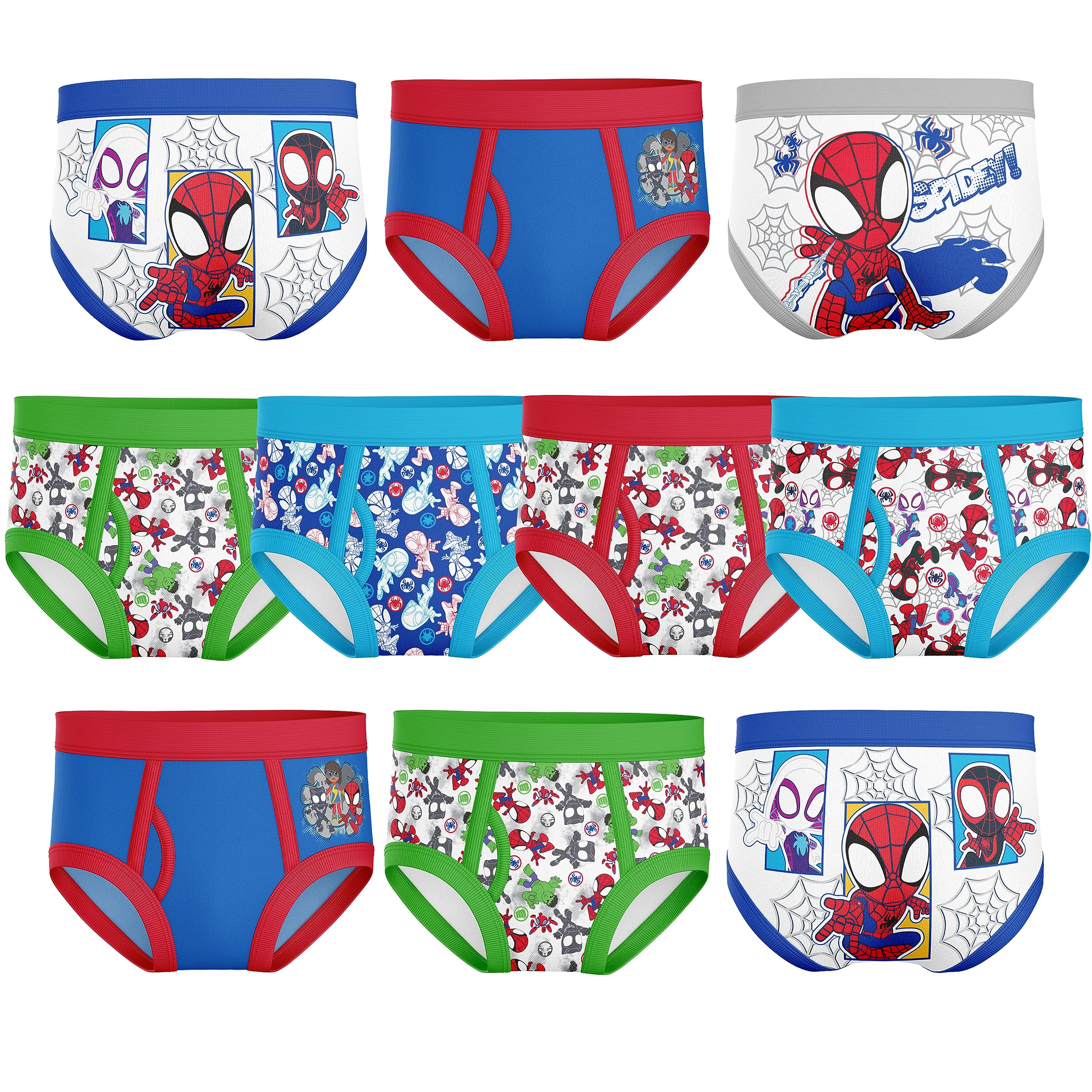 Spiderman Boys' Toddler Superhero Friends Exclusive Underwear With Iron Man, Hulk & More 2/3t & 4t