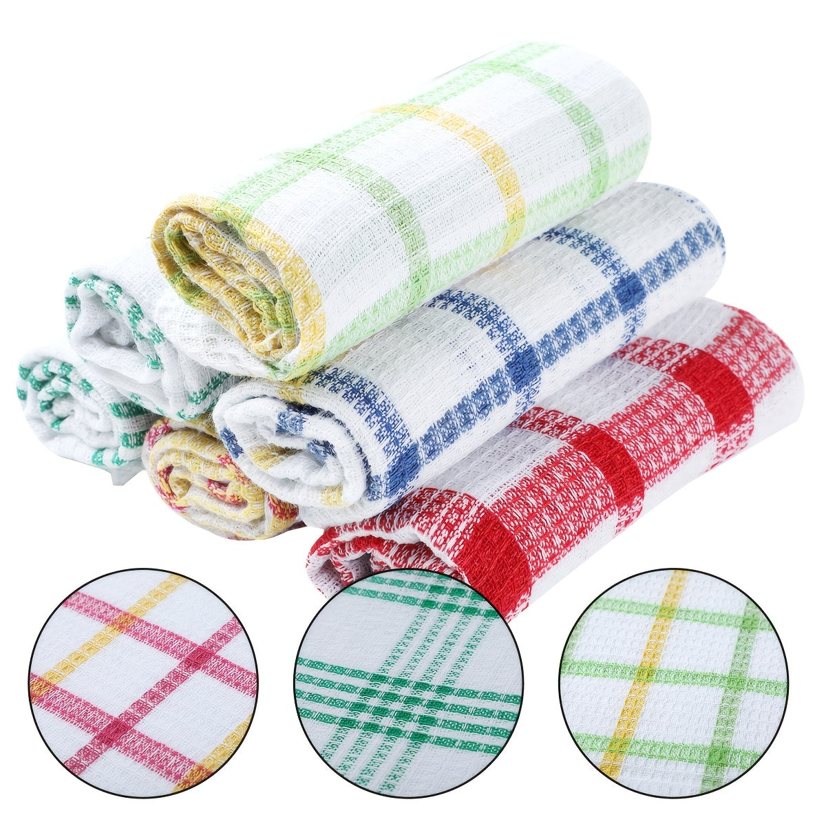 Patelai 12 Pcs Kitchen Dish Cloths for Washing Dishes Absorbent Dish Rags Cleaning Reusable Towels for Scrubbing Wipe Glass Xmas Home Household Supplies(Bright Color,13.8'' X 13.8'', 11.8 x 11.8'')