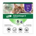 Advantage II Large Cat Vet-Recommended Flea Treatment & Prevention | Cats Over 9 lbs. | 6-Month Supply - Mart Station