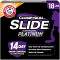 ARM & HAMMER Slide Platinum Easy Clean-Up Clumping Cat Litter, 18 lbs | 24/7 Odor Control, Triple-Action Freshness, Non-Stick, Easy Clean Up, Low Tracking, Multi-Cat Formula, Scented - Mart Station