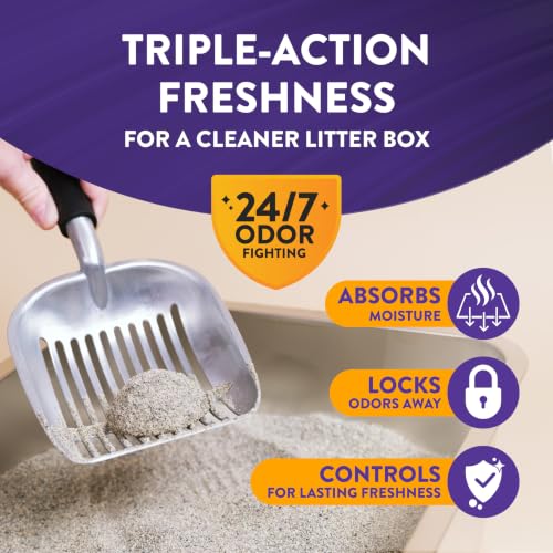 ARM & HAMMER Slide Platinum Easy Clean-Up Clumping Cat Litter, 18 lbs | 24/7 Odor Control, Triple-Action Freshness, Non-Stick, Easy Clean Up, Low Tracking, Multi-Cat Formula, Scented - Mart Station