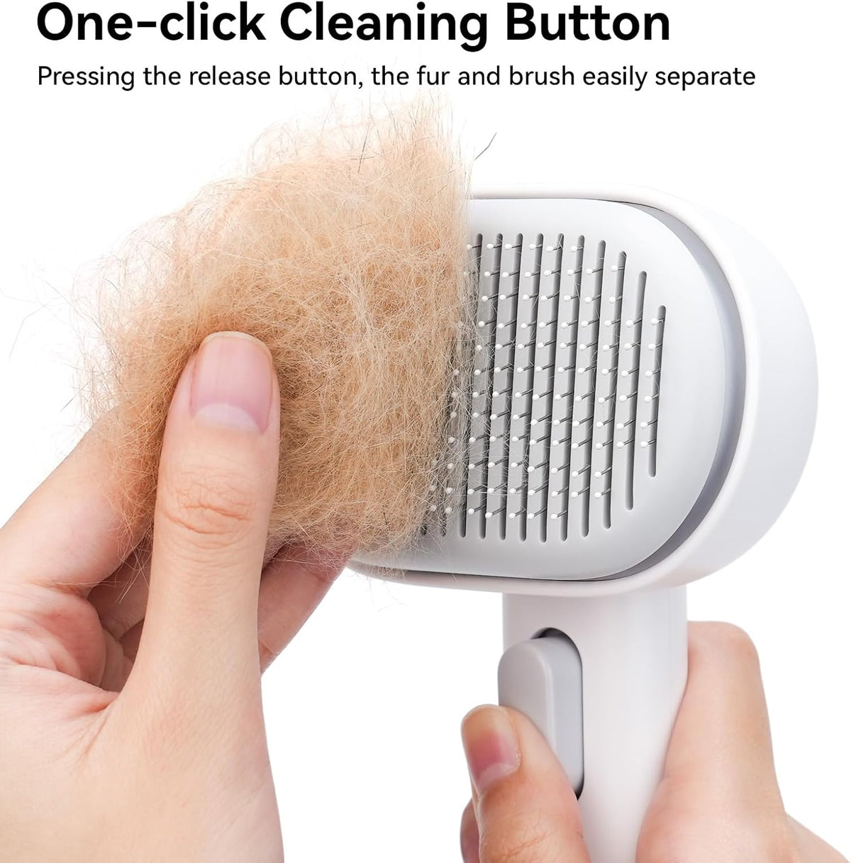 aumuca Cat Brush with Release Button, Cat Brushes for Indoor Cats Shedding, Cat Brush for Long or Short Haired Cats, Cat Grooming Brush Cat Comb for Kitten Rabbit Massage Removes Loose Fur - Mart Station