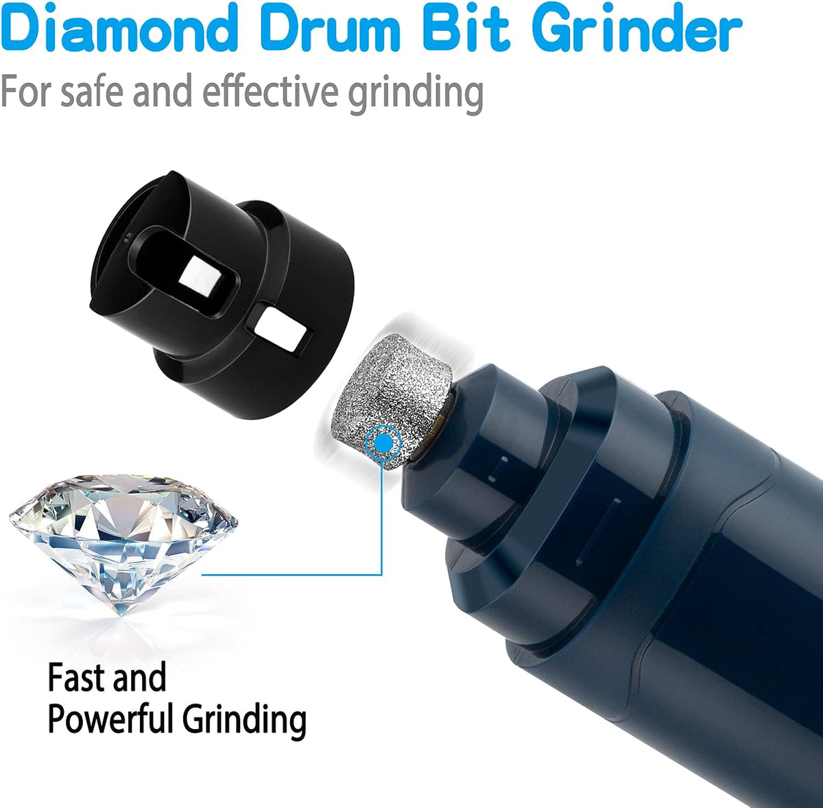 Casfuy Dog Nail Grinder Upgraded - Professional 2-Speed Electric Rechargeable Pet Nail Trimmer Painless Paws Grooming & Smoothing for Small Medium Large Dogs & Cats(Dark Blue) - Mart Station