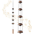 Copper Wind Chimes for Outside Clearance, 36'' Temple Windchimes Outdoors w/5 Bells, Memorial Wind Chime Gifts for Mom Grandma Mother Women, Feng Shui Wind Bell for Home Garden Zen Decor - Mart Station