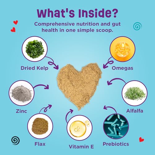 Dinovite Probiotics for Medium Dogs, Probiotic Food Topper, 90 Servings | Probiotic Powder Food Topper, Omega-3 Fatty Acids, Digestive Health Support, Skin & Coat Health, For Medium Dogs 18-45 lb - Mart Station