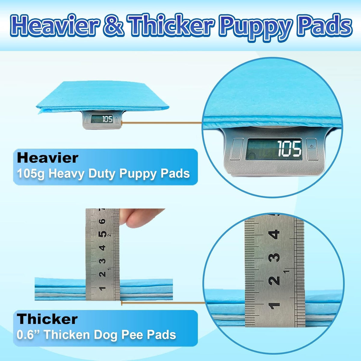 Dog Pee Pads Extra Large 30"x36", 30 Count Super Absorbent Pee Pads for Dogs, Disposable Urine Bed Pads for Doggie, Thicken XXL Puppy Pads, Piddle Pads X-Large for Indoor, Outdoor Use - Mart Station