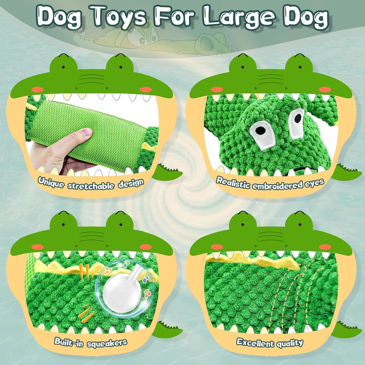 Dog Toys for Aggressive Chewers : Tough Interactive Tug of War Dog Toys-Squeaky Chew Toys for Small,Medium,Large Breed - Mart Station