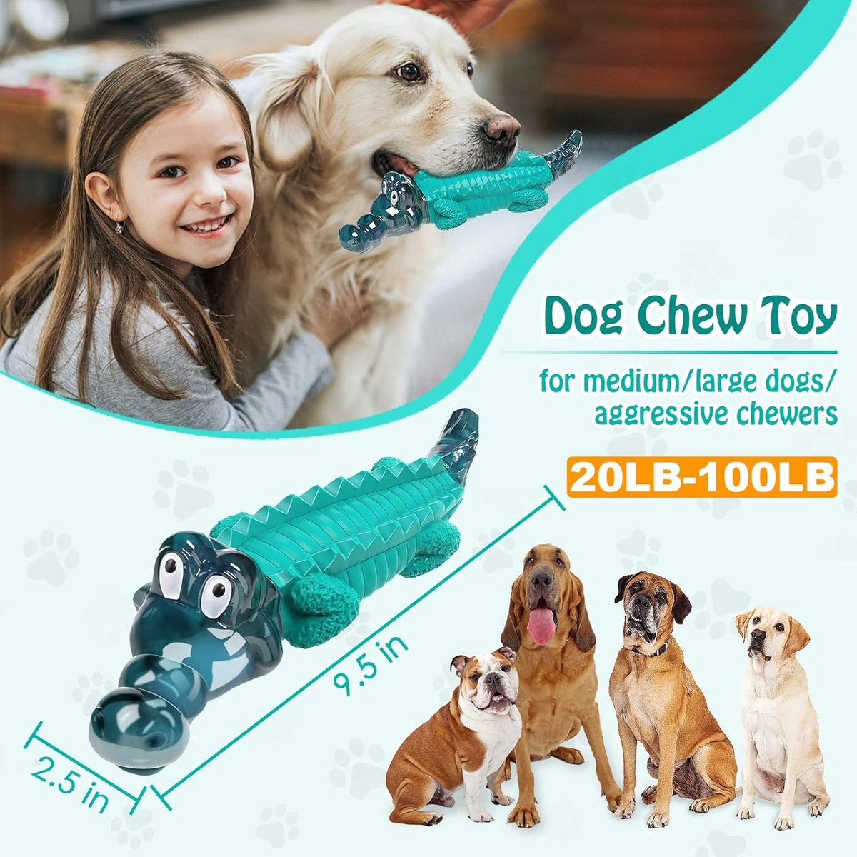Dog Toys for Aggressive Chewers - Tough,Indestructible Dog Chew Toys for Large, Medium,Small Breed to Keep Them Busy - Mart Station